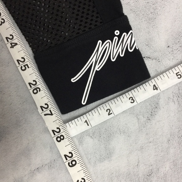 PINK Victorias Secret Leggings Mesh Calf Black - Picture 13 of 13